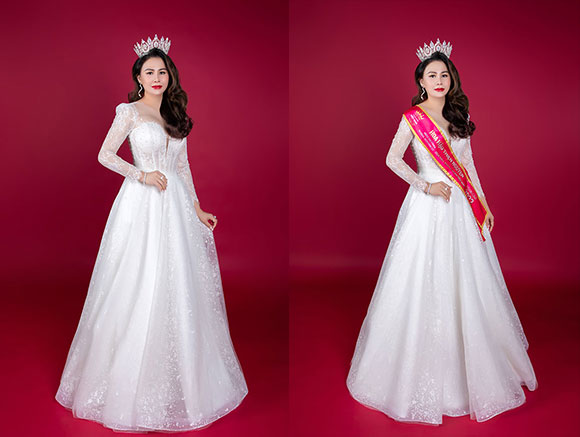 Hoa hậu Lý Kim Ngân thu hút ánh nhìn trong dam màu huyền thoại