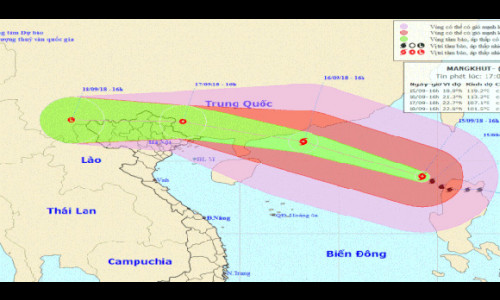 Siêu bão Mangkhut đổ bộ Trung Quốc trước khi ảnh hưởng trực tiếp nước ta