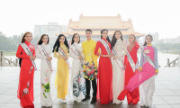 Dàn thí sinh Hoa hậu Việt Nam toàn thế giới thôi miên xứ Đài bằng vẻ đẹp thuần Việt