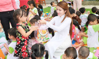 Hoa hậu Mai Ngọc Hiệp thực hiện sứ mệnh đẹp vì cộng đồng.